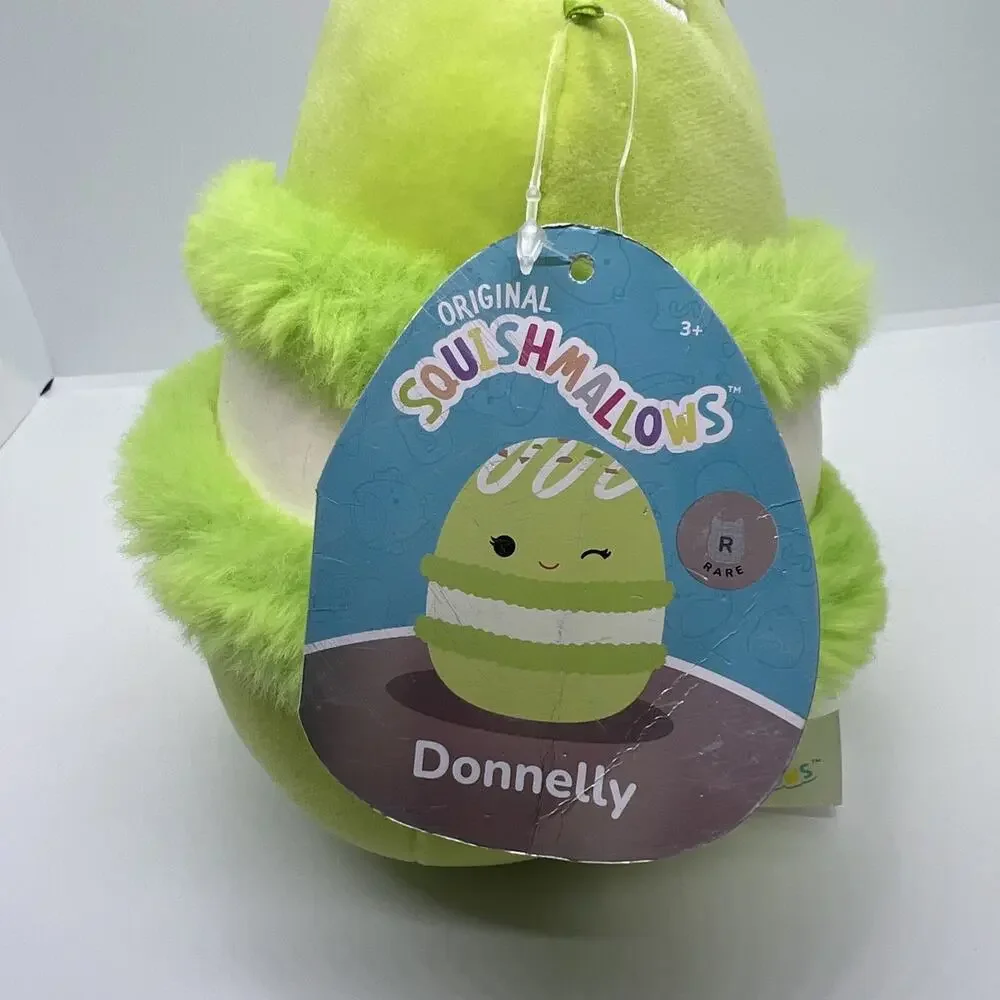 Squishmallows DONELLY The MACARON, Neon Green Macaron Cookie, RARE TAG, NEW 7”